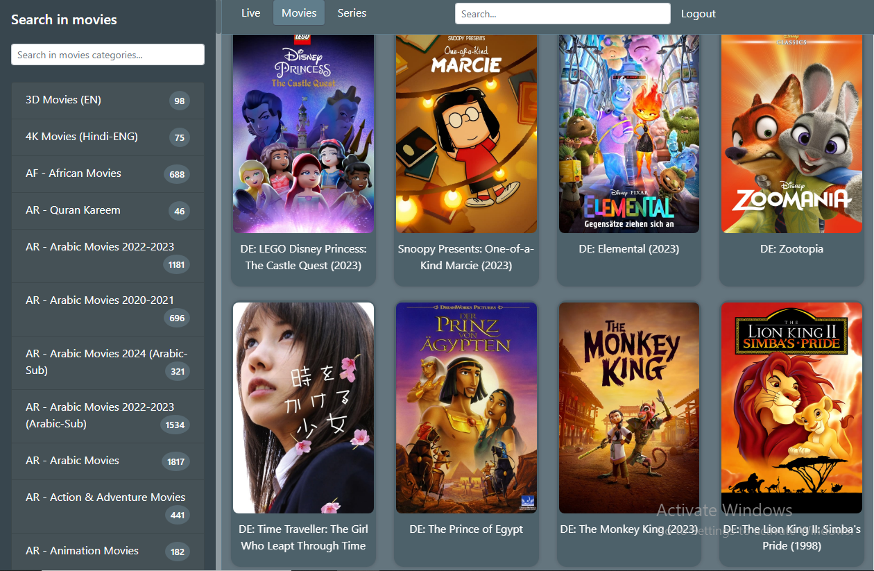 IPTV Web Player