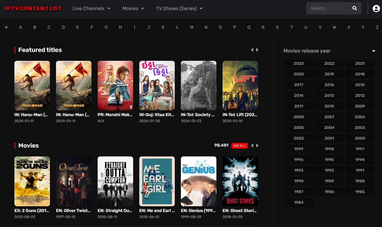 IPTV Web Player